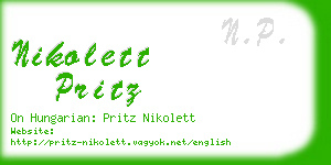 nikolett pritz business card
